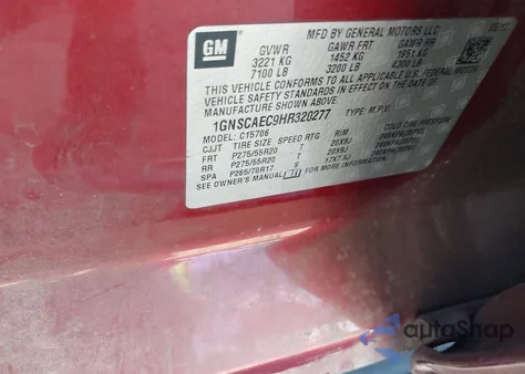 2017 Chevrolet Tahoe Ls from USA, damaged, VIN 1GNSCAEC9HR320277